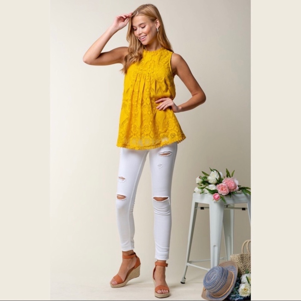 SUNFLOWER Sleeveless Lace Top-LAST☝️ - Picture 7 of 10